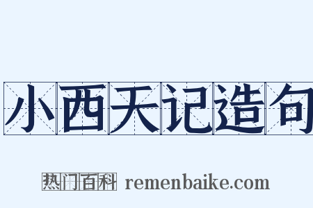 小西天记造句是什么意思的图片